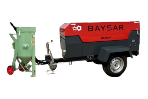 Пескоструйный компрессор BAYSAR DS185-7 в комплекте с установкой BlastRazor Z-200