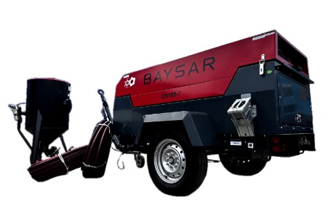 Пескоструйный компрессор BAYSAR DS185-7 в комплекте с установкой PST-PS-200-2