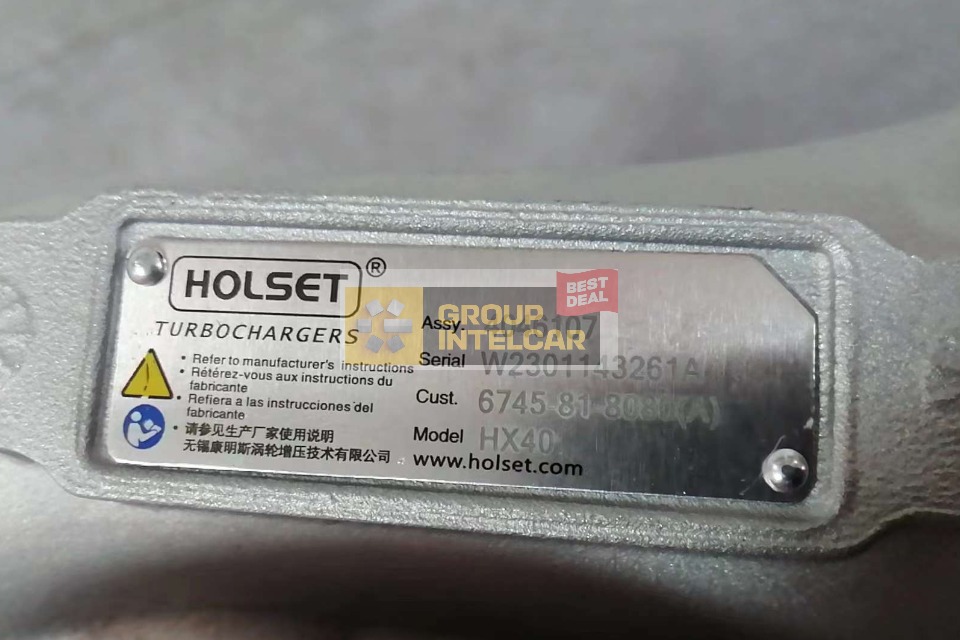 Турбокомпрессор HX40W Holset для двигателя Komatsu SAA6D114E-3E