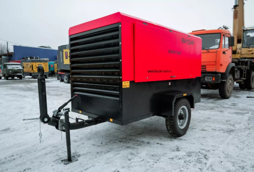 Дизельный компрессор с доохладителем BAYSAR SDPK750S
