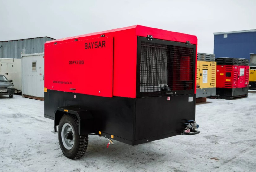 Дизельный компрессор с доохладителем BAYSAR SDPK750S