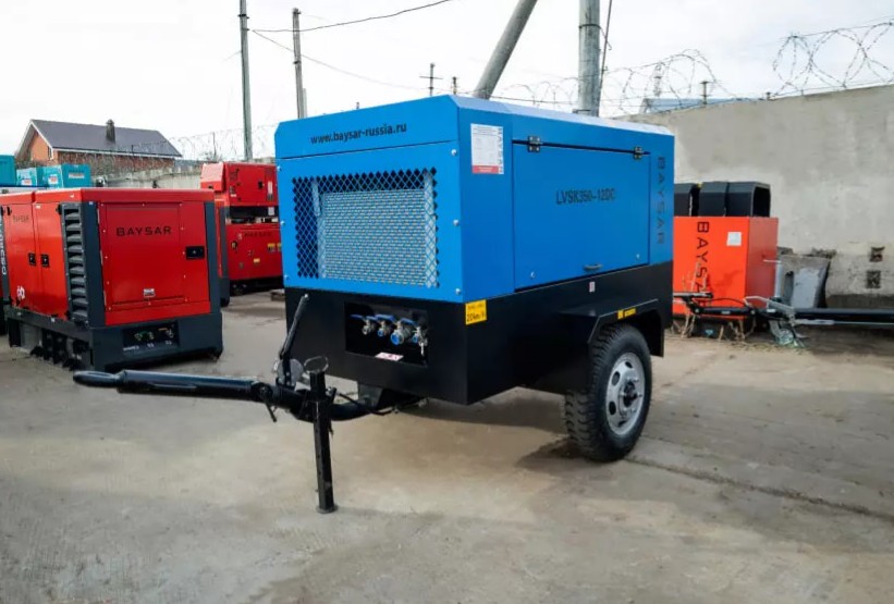 Дизельный передвижной компрессор BAYSAR LVSK350-12DC