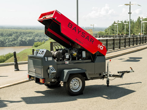 Пескоструйный компрессор BAYSAR DS185-7 в комплекте с установкой BlastRazor Z-200