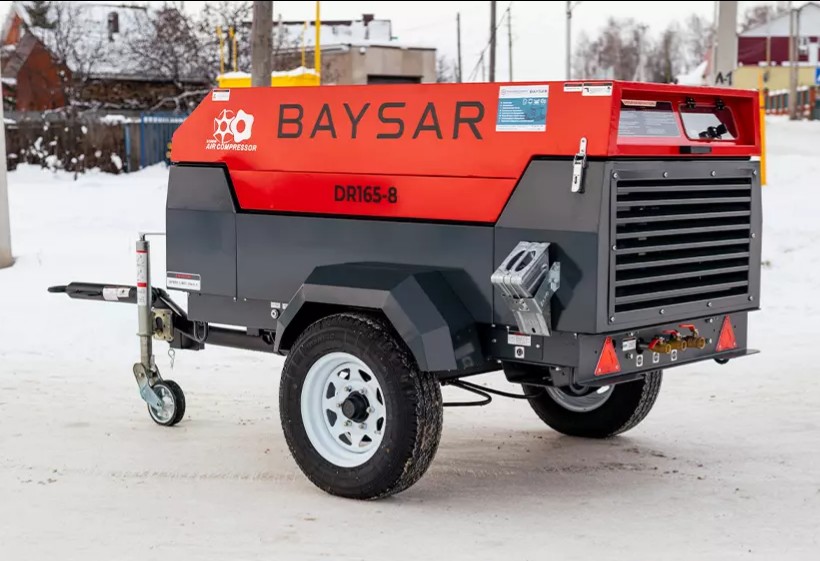 Дизельный компрессор BAYSAR DR165-8 на шасси