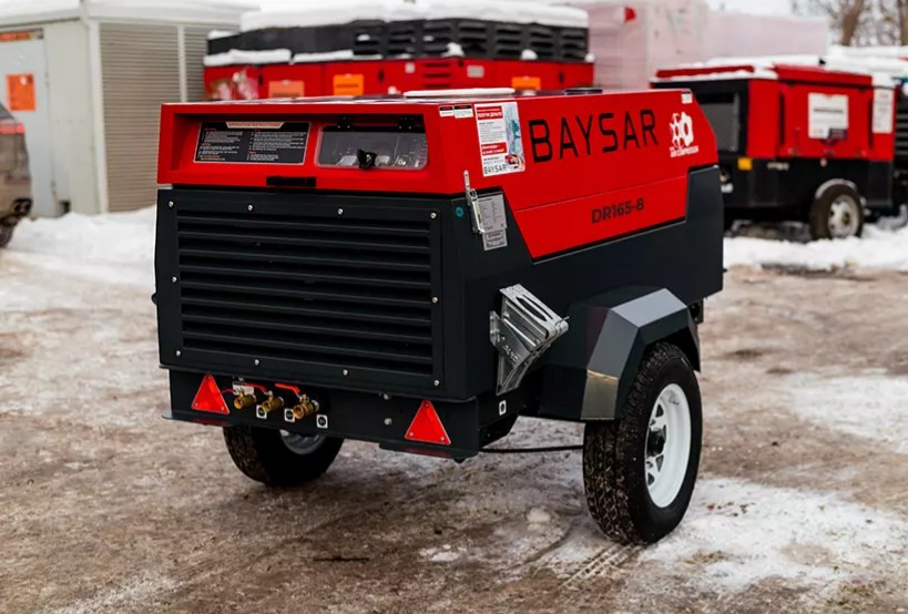 Дизельный компрессор BAYSAR DR165-8 на шасси