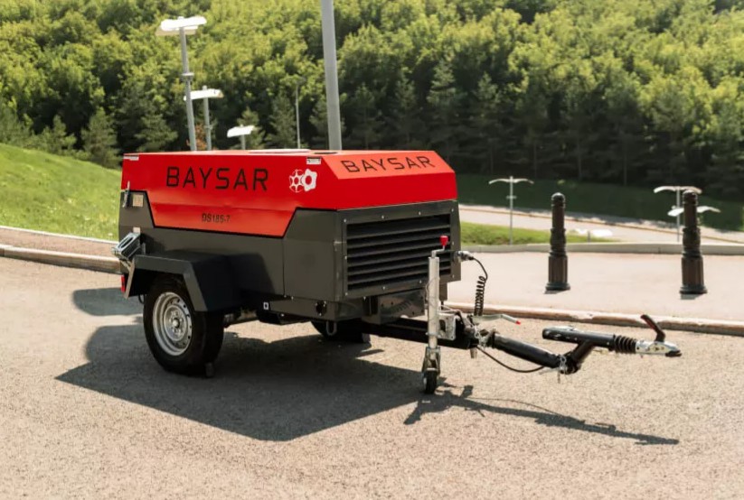 Дизельный компрессор BAYSAR DS185-7 на шасси
