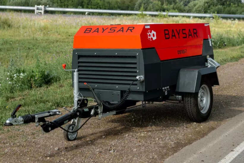 Дизельный компрессор BAYSAR DS185-7 на шасси