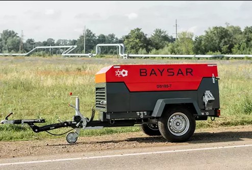 Дизельный компрессор BAYSAR DS185-7 на шасси