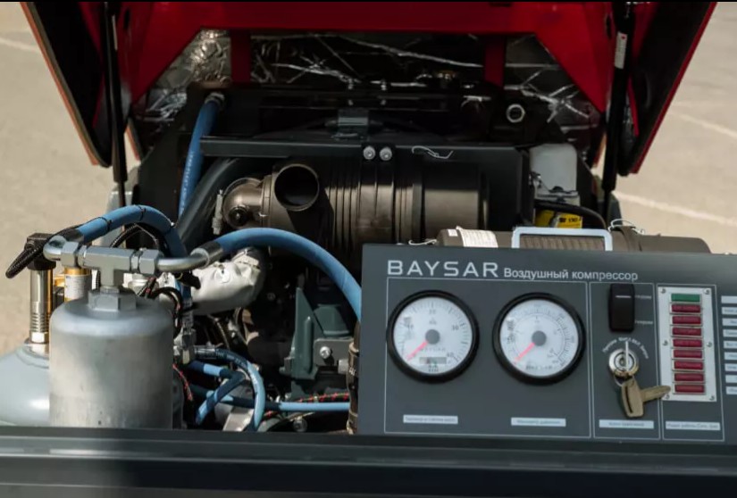 Дизельный компрессор BAYSAR DS185-7 на шасси